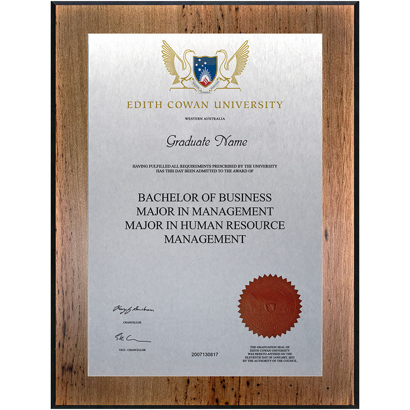 Flinders University Plaque Vintage Blackbutt