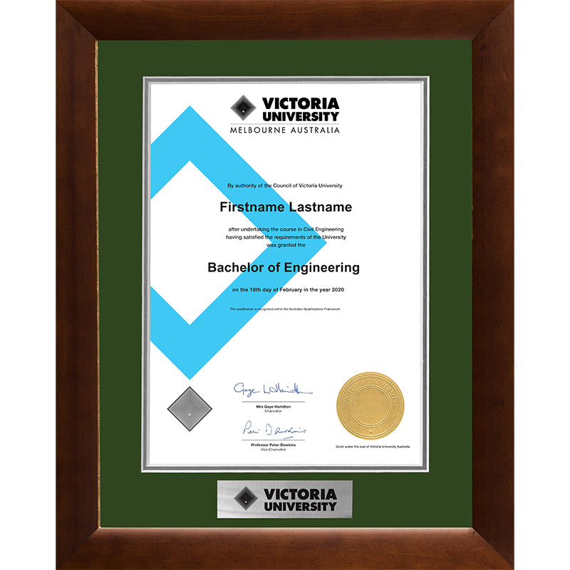 Victoria University Frame Teak Elegance GFP Graduations