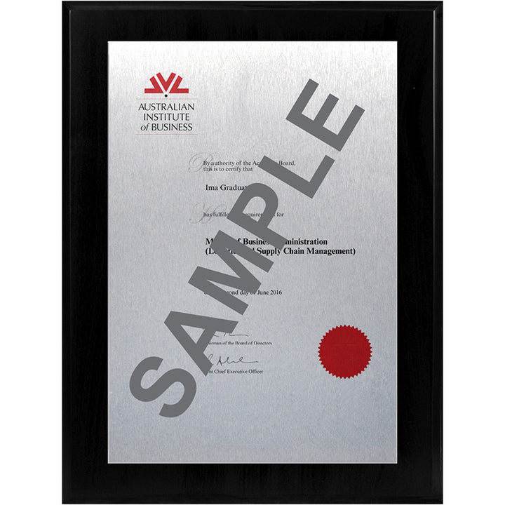 AIB Plaque Black Lacquer
