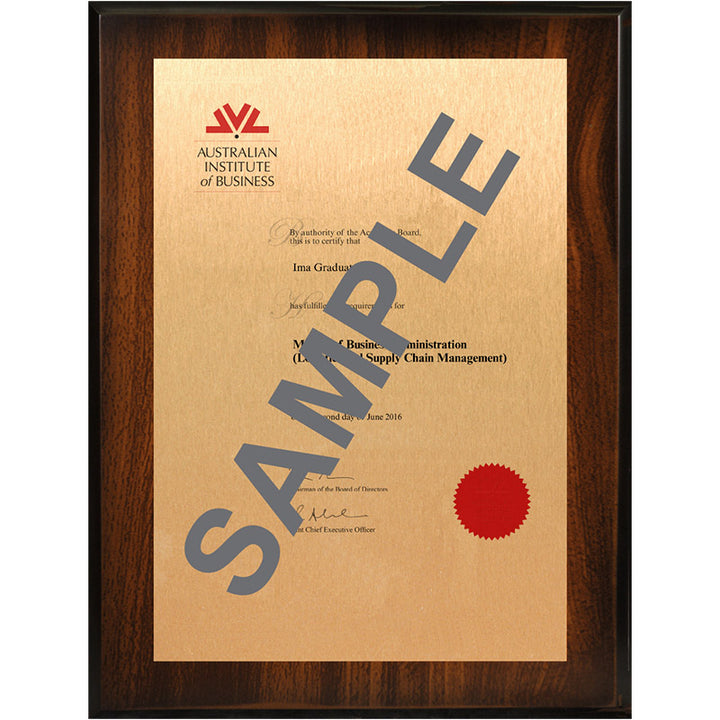 AIB Plaque Jarrah