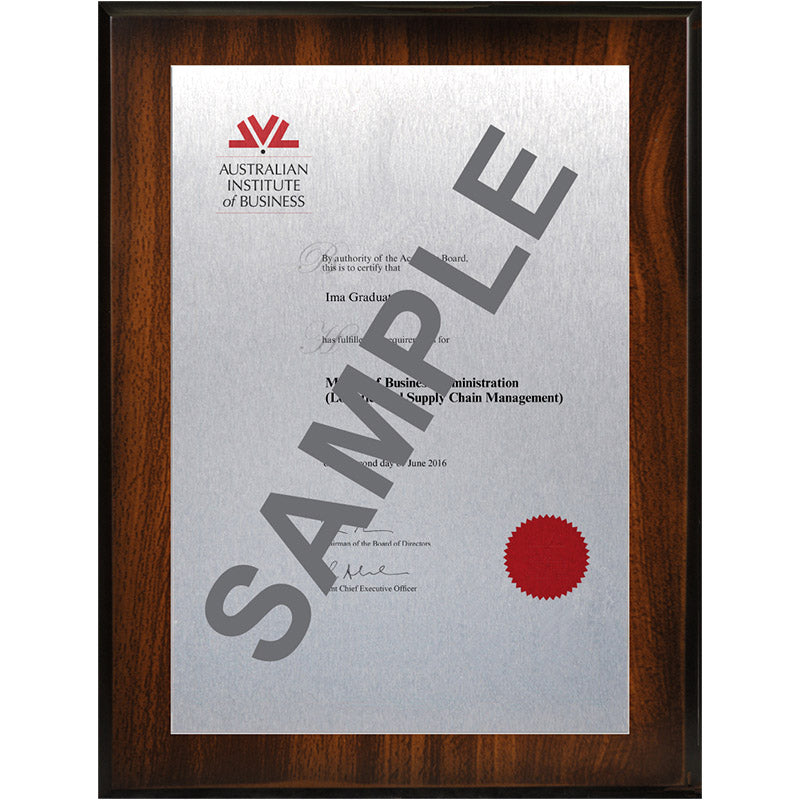 AIB Plaque Jarrah