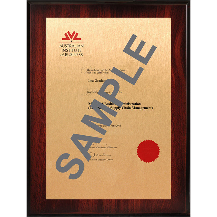 AIB Plaque Rosewood