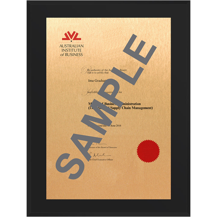 AIB Plaque Black Acrylic