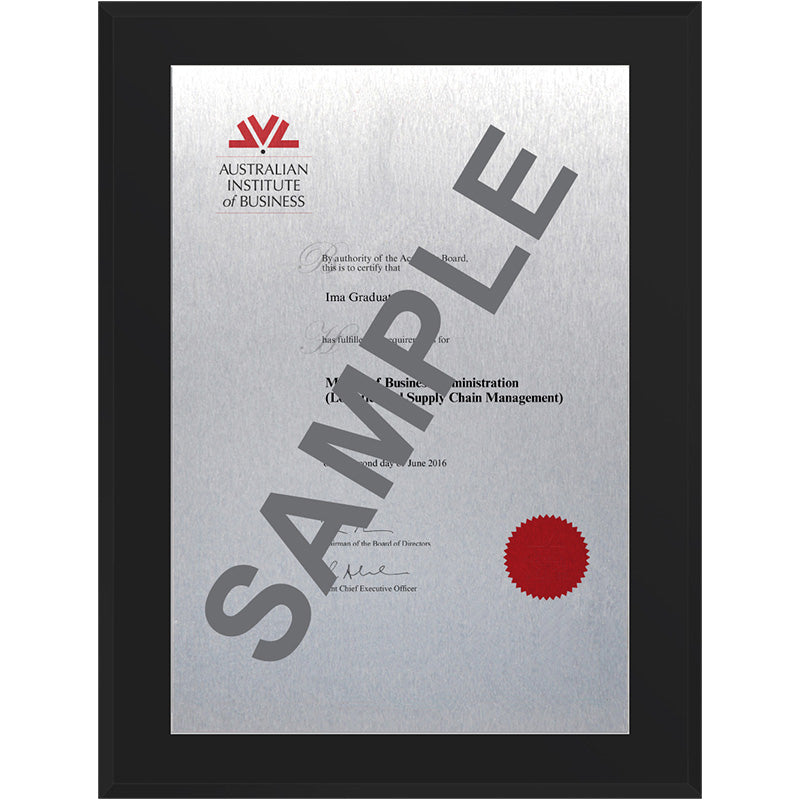 AIB Plaque Black Acrylic