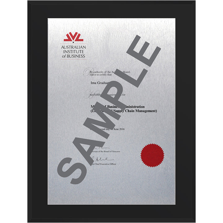 AIB Plaque Black Acrylic