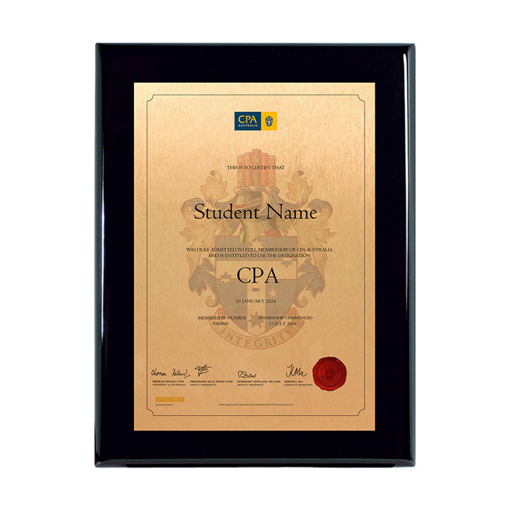 CPA Plaque Prestige Black
