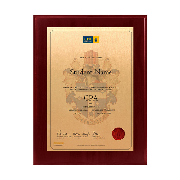 CPA Plaque Prestige