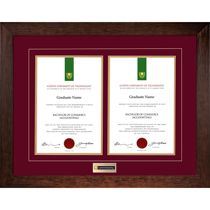 Curtin University Frame Jarrah Double Degree