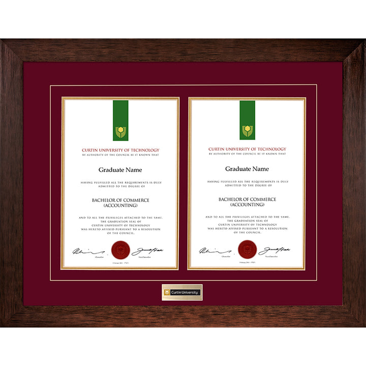 Curtin University Frame Jarrah Double Degree