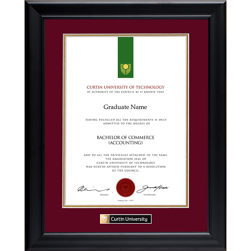 Curtin University Frame Black Elegance