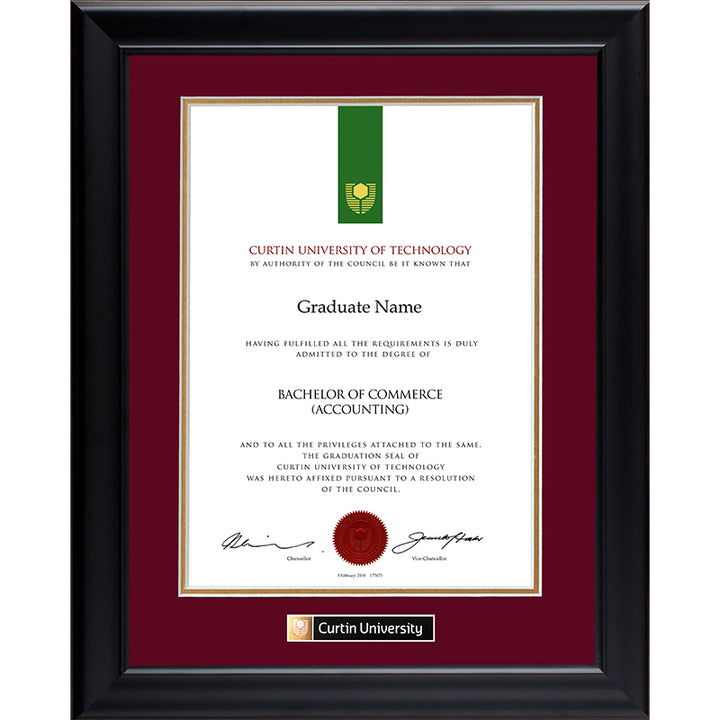 Curtin University Frame Black Elegance