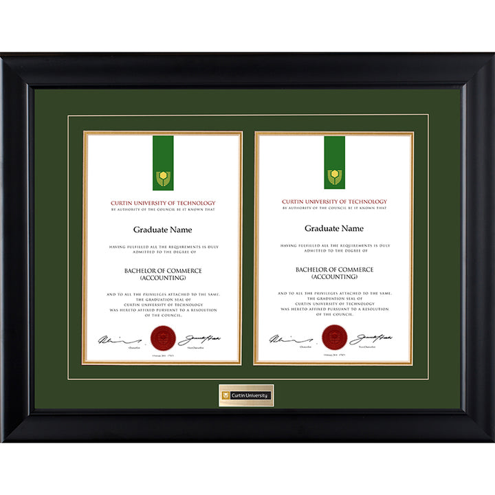 Curtin University Frame Black Double Degree