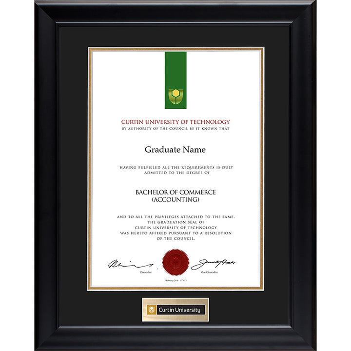 Curtin University Frame Black Elegance