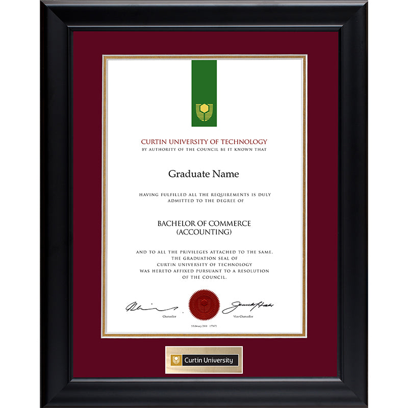 Curtin University Frame Black Elegance
