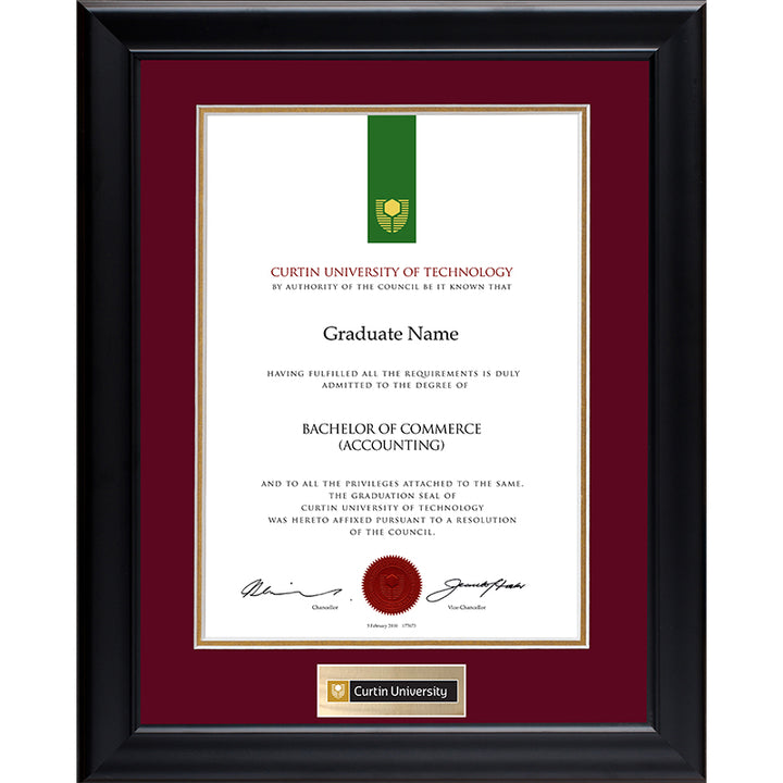 Curtin University Frame Black Elegance