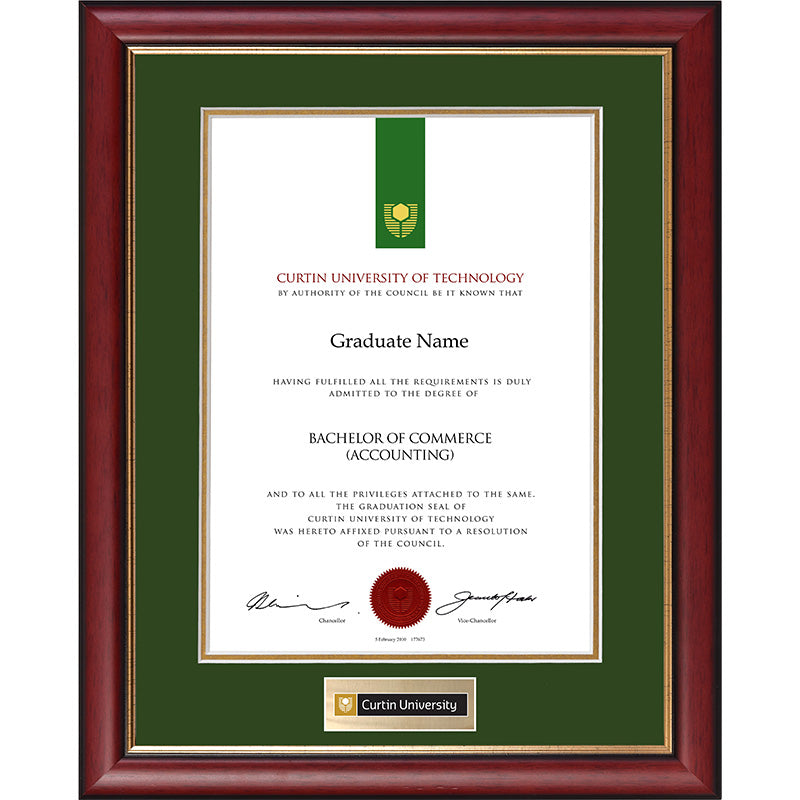 Curtin University Frame Mahogany Elegance