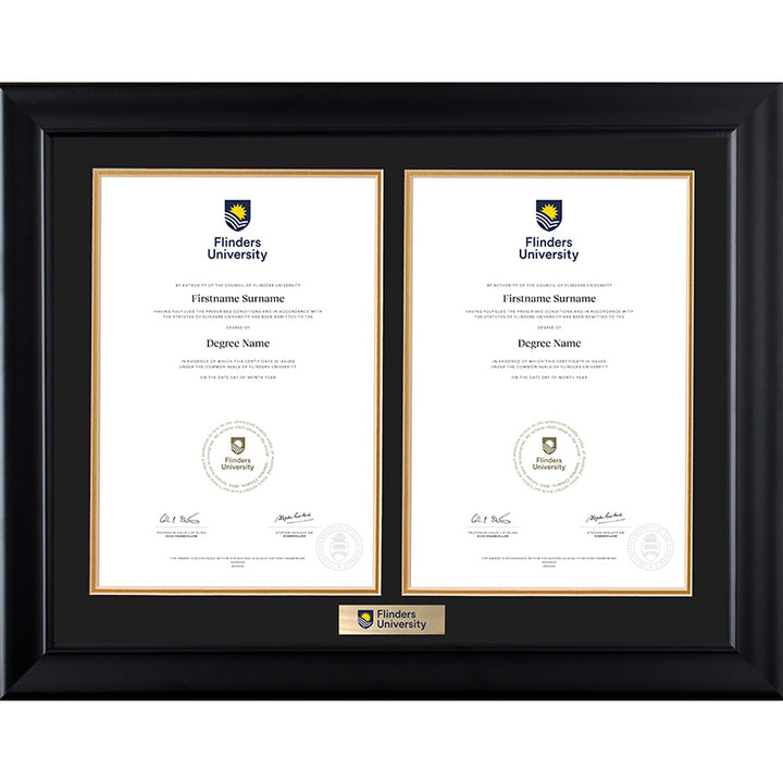 Flinders University Frame Black Double Degree