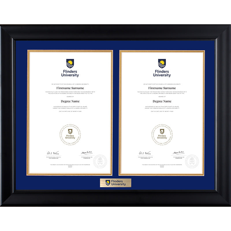 Flinders University Frame Black Double Degree