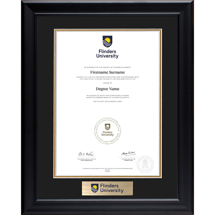 Flinders University Frame Black Elegance