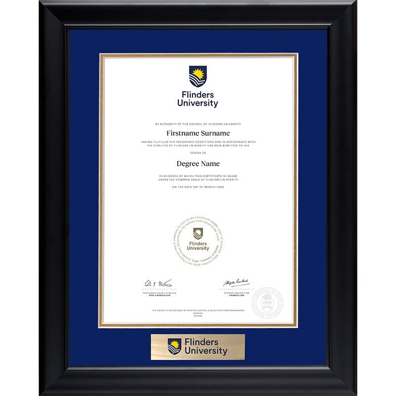 Flinders University Frame Black Elegance