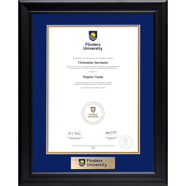 Flinders University Frame Black Elegance