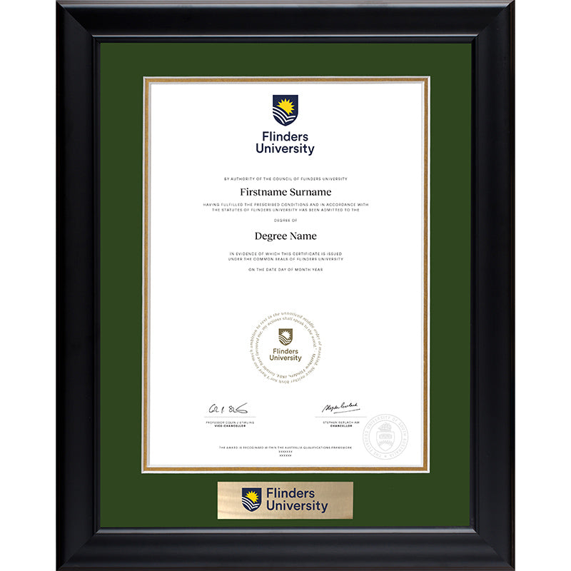 Flinders University Frame Black Elegance