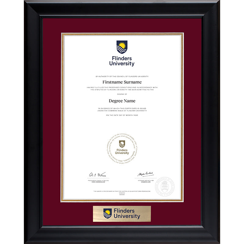 Flinders University Frame Black Elegance