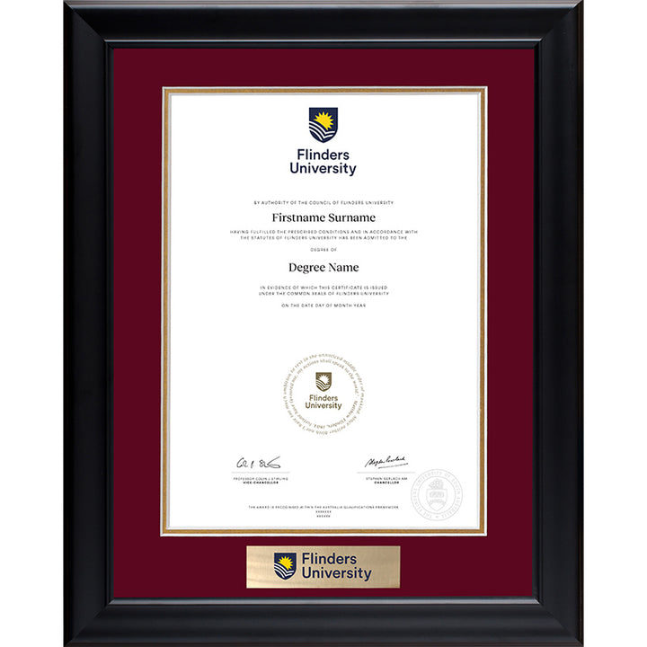 Flinders University Frame Black Elegance