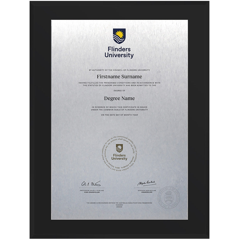 Flinders University Plaque Black Acrylic