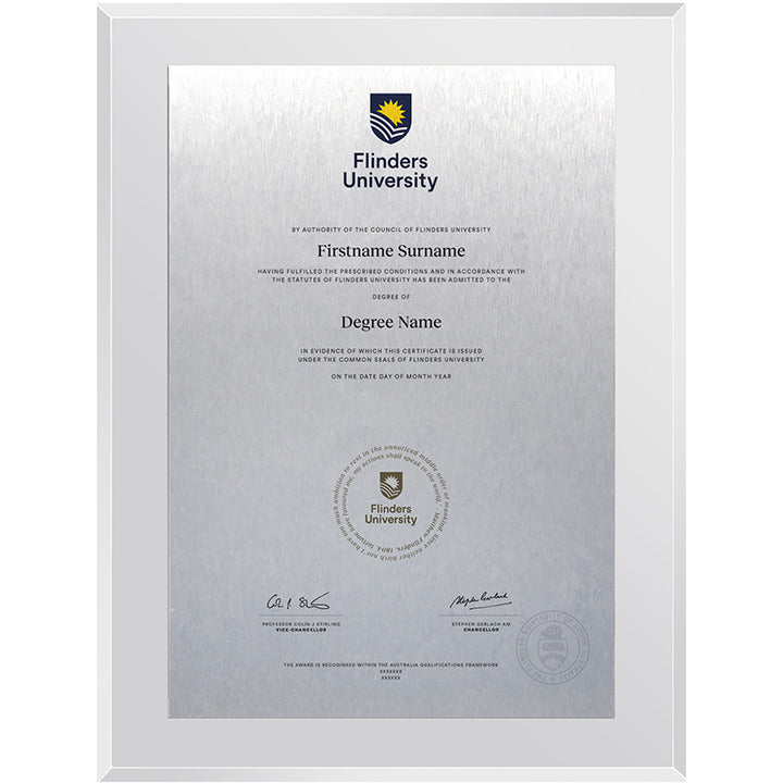Flinders University Plaque Clear Acrylic