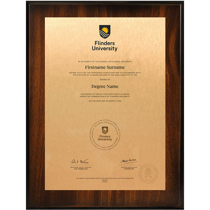 Flinders University Plaque Jarrah