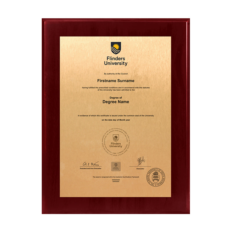 Flinders University Plaque Prestige