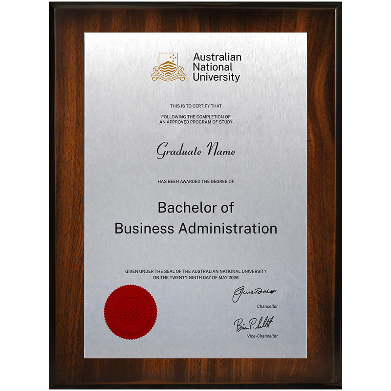 ANU Plaque Jarrah