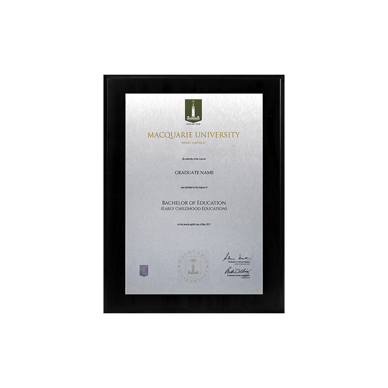 Macquarie University Plaque Black Mini
