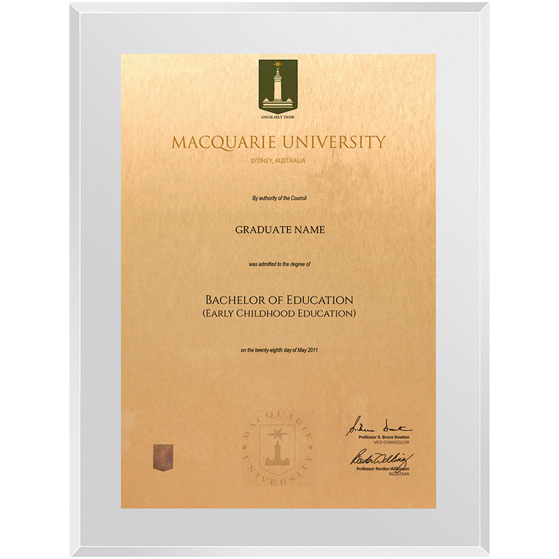 Macquarie University Plaque Clear Atlas