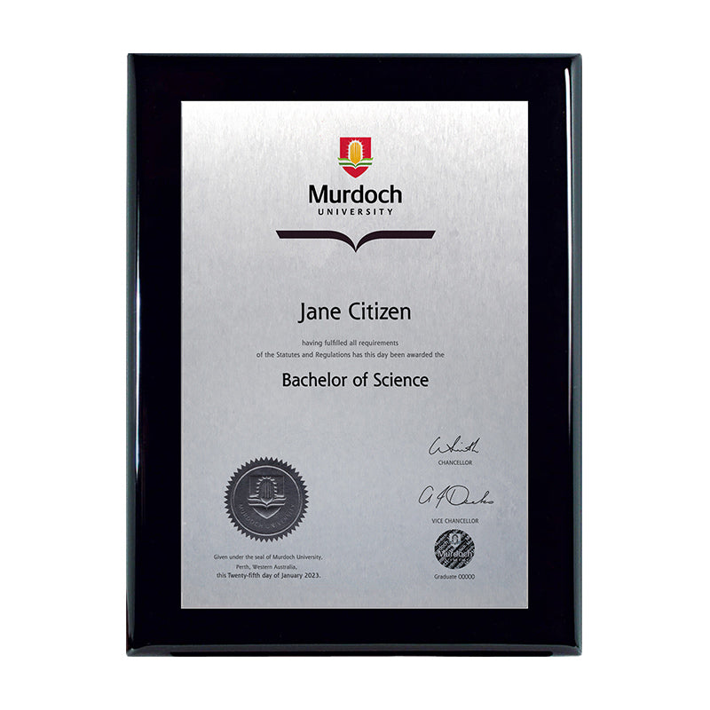 Murdoch University Plaque Prestige Black