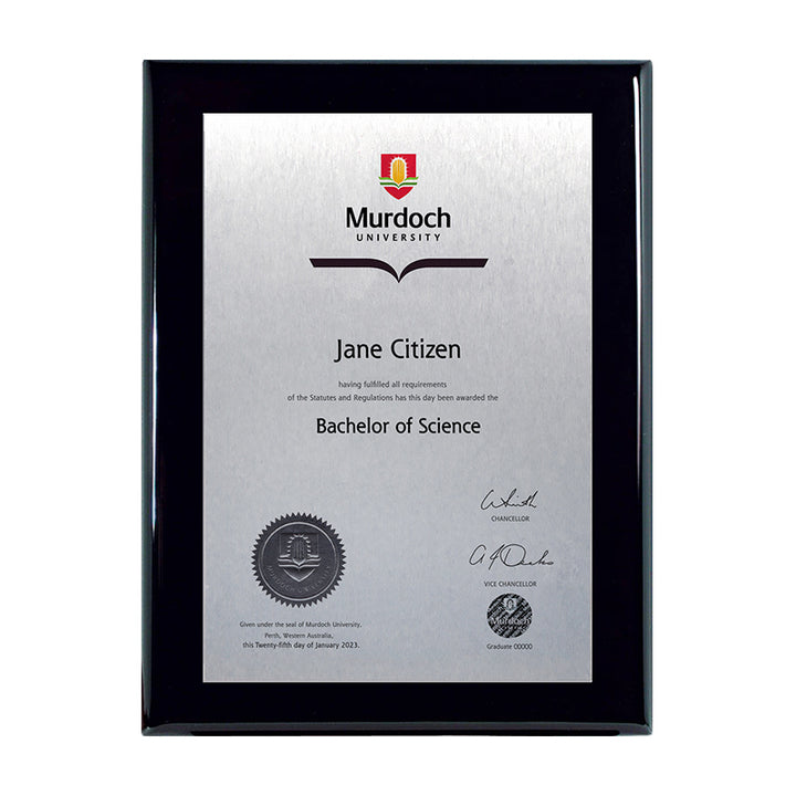 Murdoch University Plaque Prestige Black