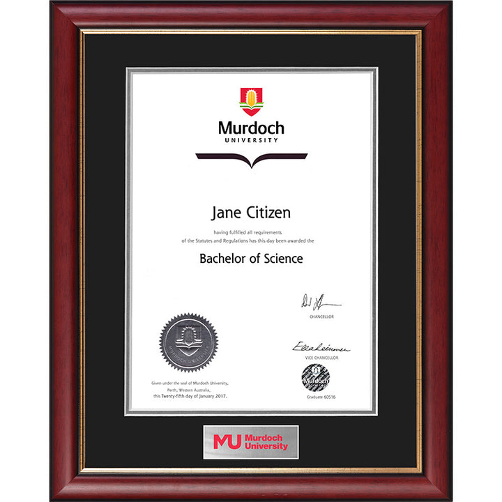 Murdoch University Frame Mahogany Elegance