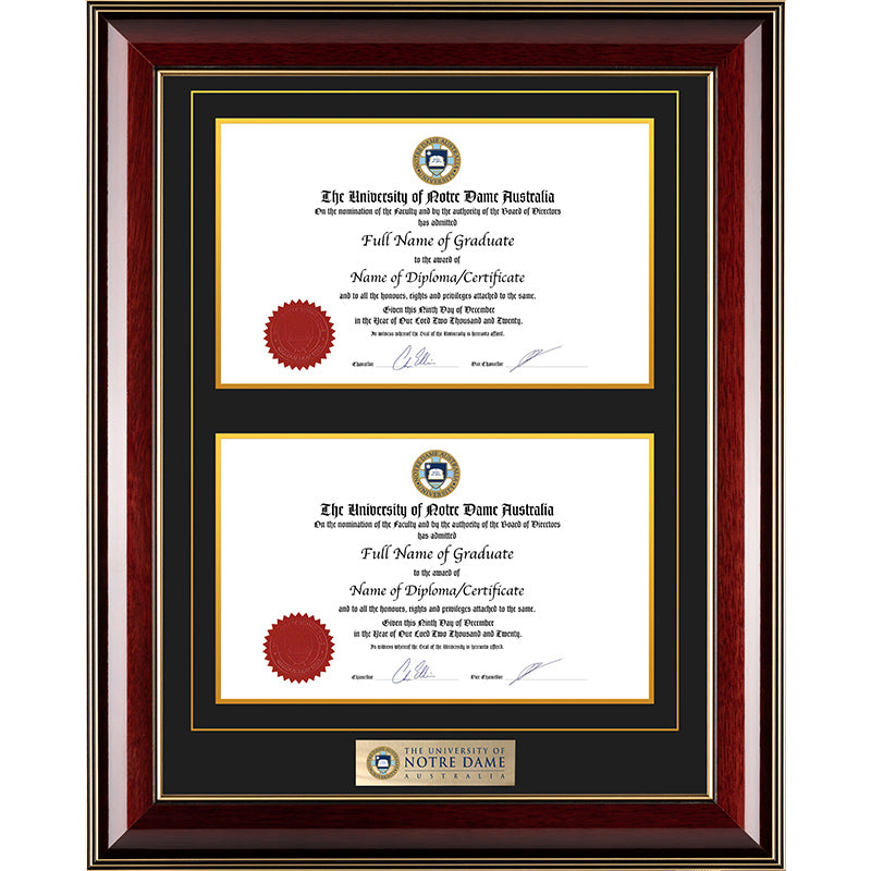 Notre Dame University Frame Majestic Double Degree