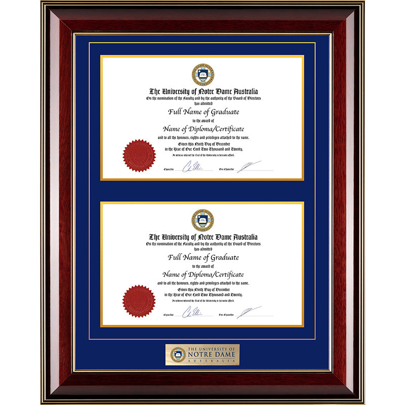 Notre Dame University Frame Majestic Double Degree