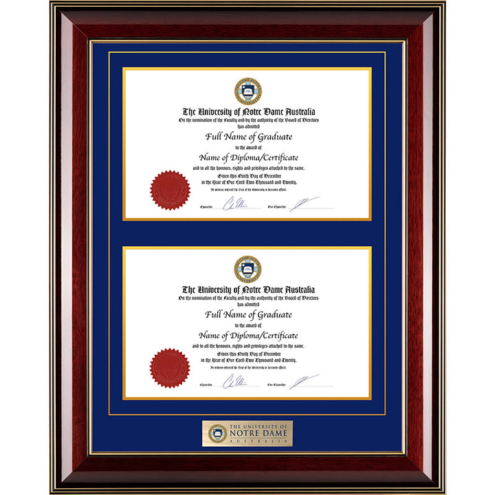 Notre Dame University Frame Majestic Double Degree
