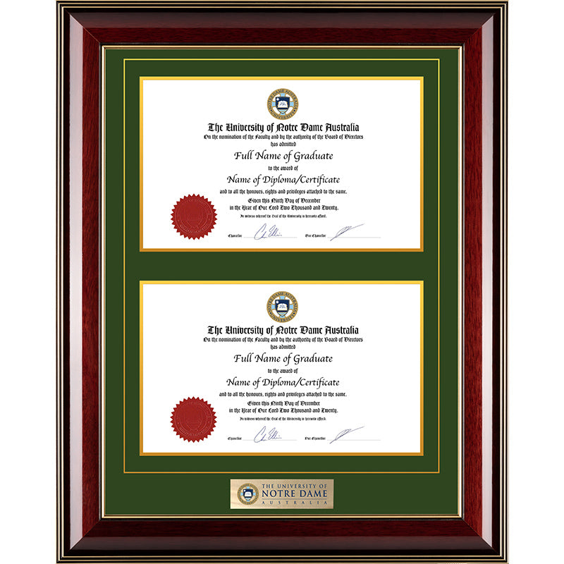 Notre Dame University Frame Majestic Double Degree