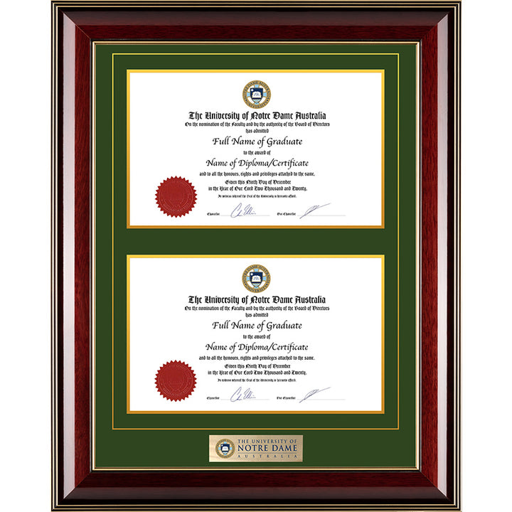 Notre Dame University Frame Majestic Double Degree