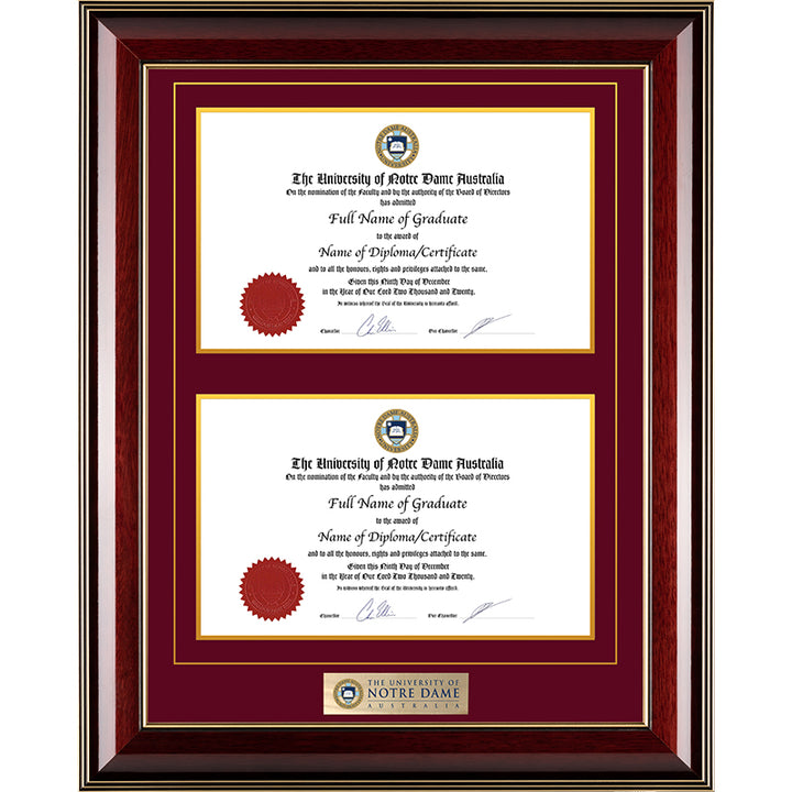Notre Dame University Frame Majestic Double Degree
