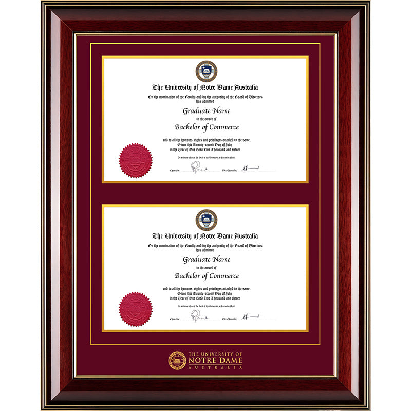 Notre Dame University Frame Majestic Double Degree