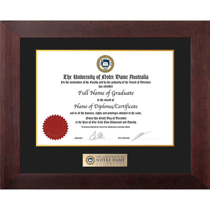 Notre Dame University Frame Jarrah Elegance