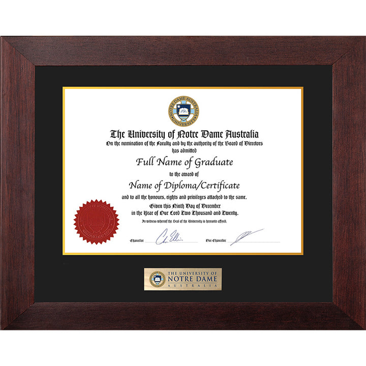 Notre Dame University Frame Jarrah Elegance