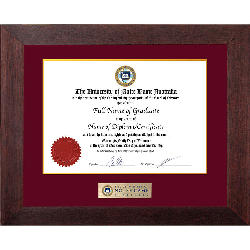 Notre Dame University Frame Jarrah Elegance