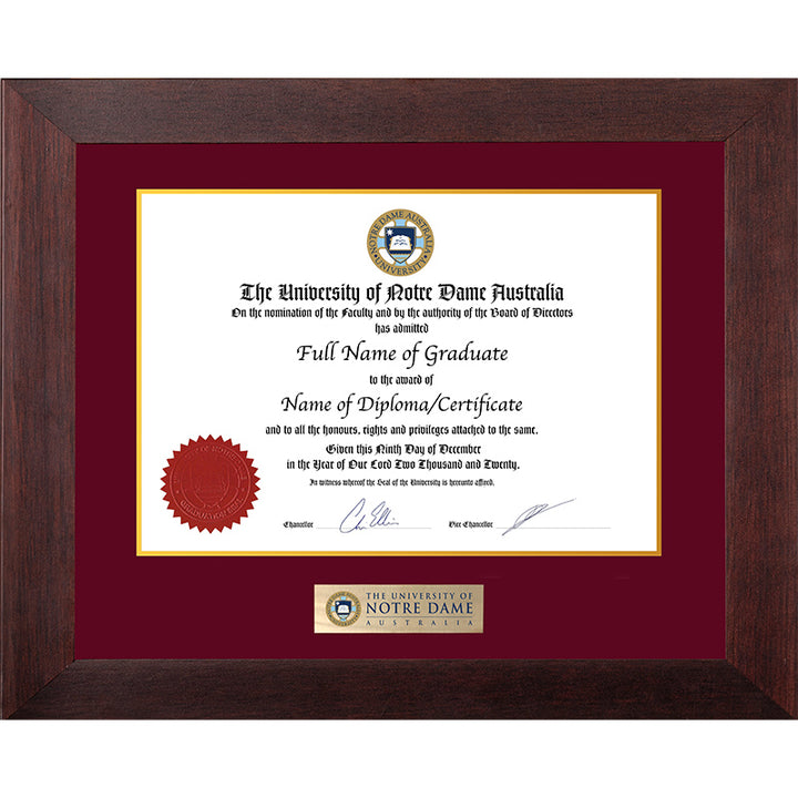 Notre Dame University Frame Jarrah Elegance