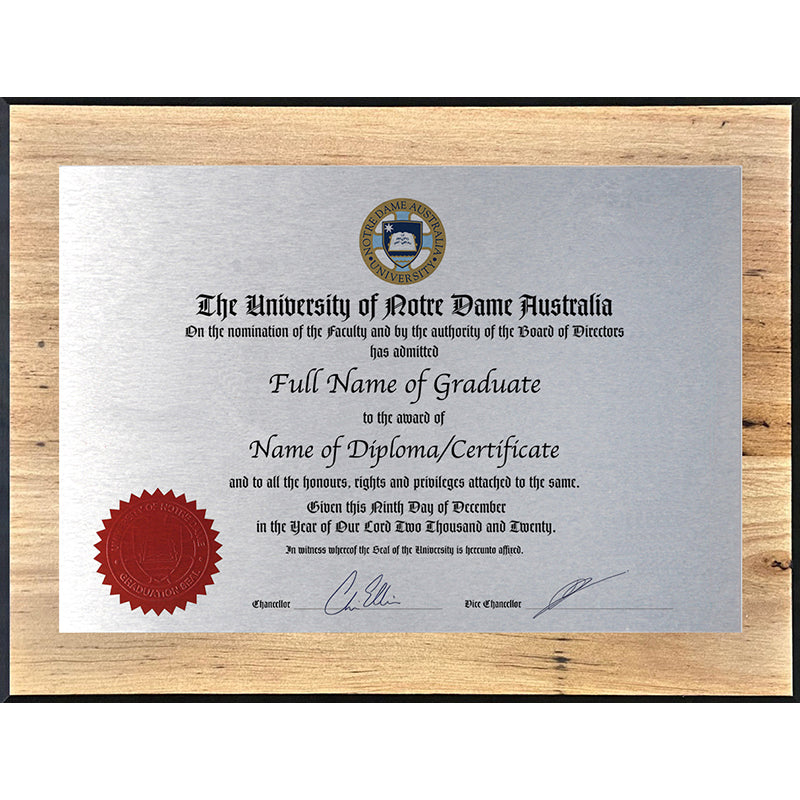Notre Dame University Plaque Vintage Blackbutt